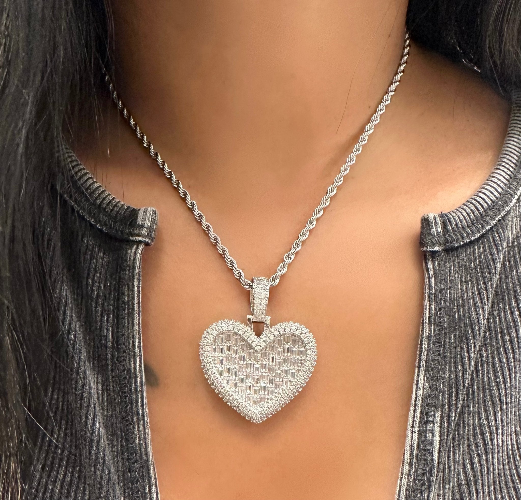 I Heart You Pendant — delicate silver-plated 'I heart you' pendant — CharmBox I heart you necklace