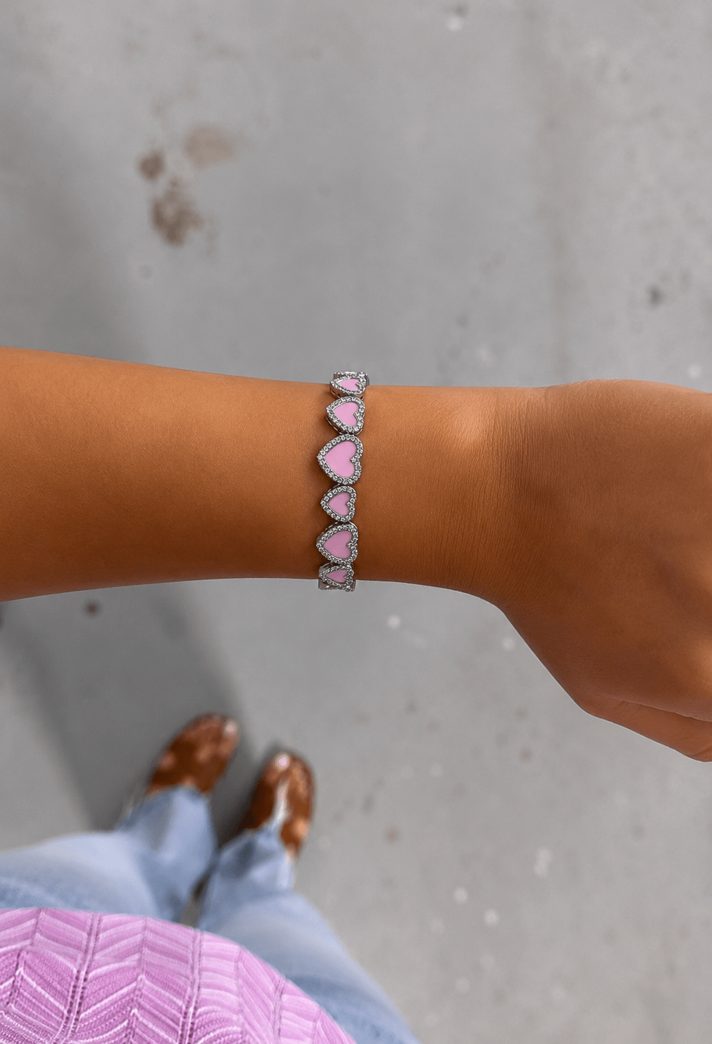 Pink Hearts Bracelet