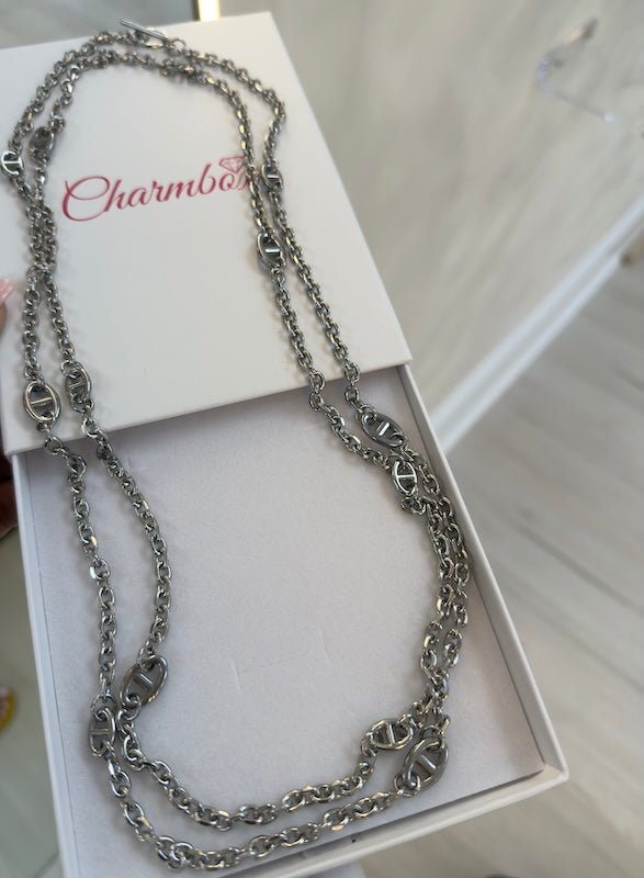 Double Link Necklace – alternate angle