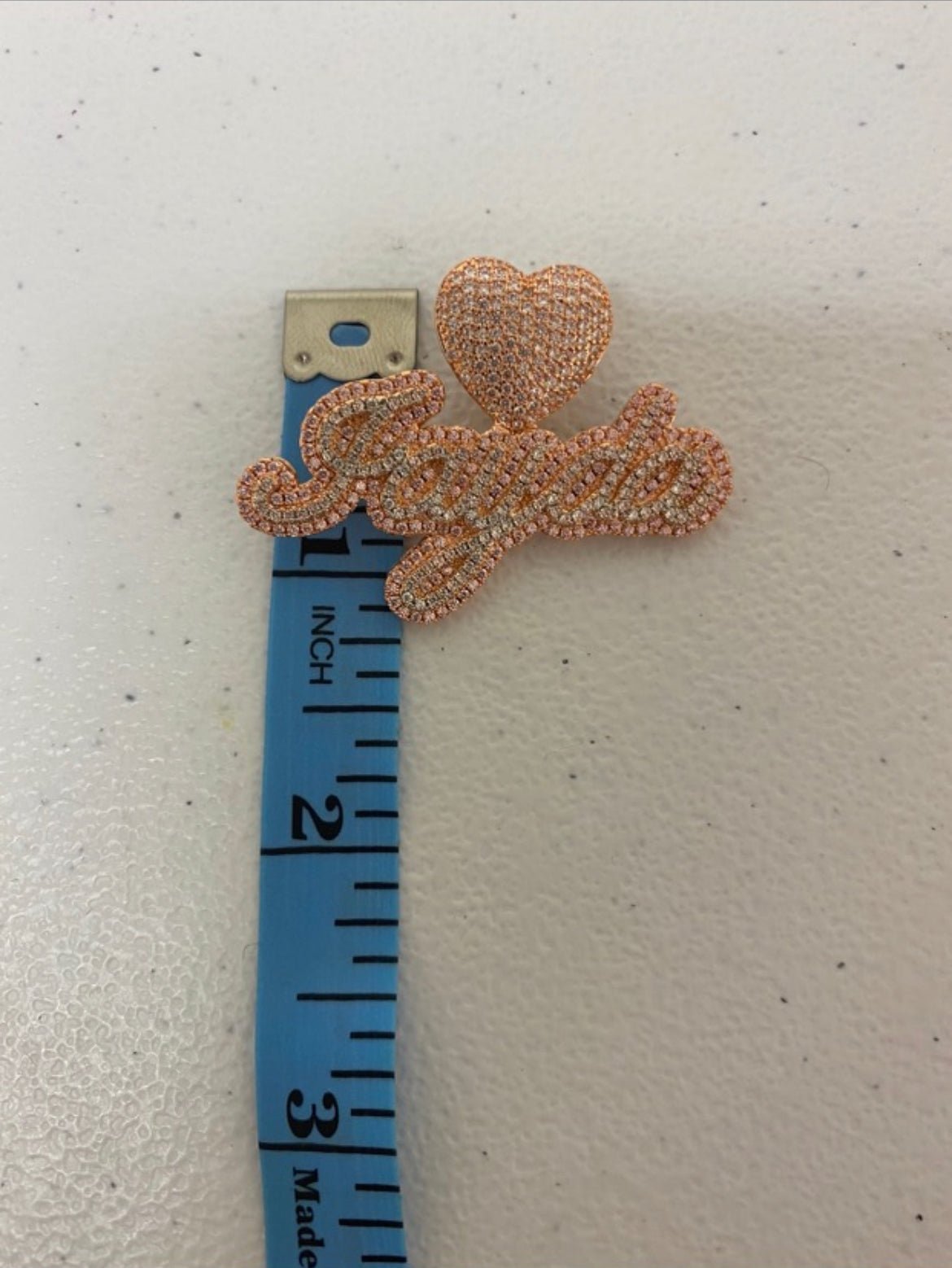 Pink Heart Custom Necklace – styled view
