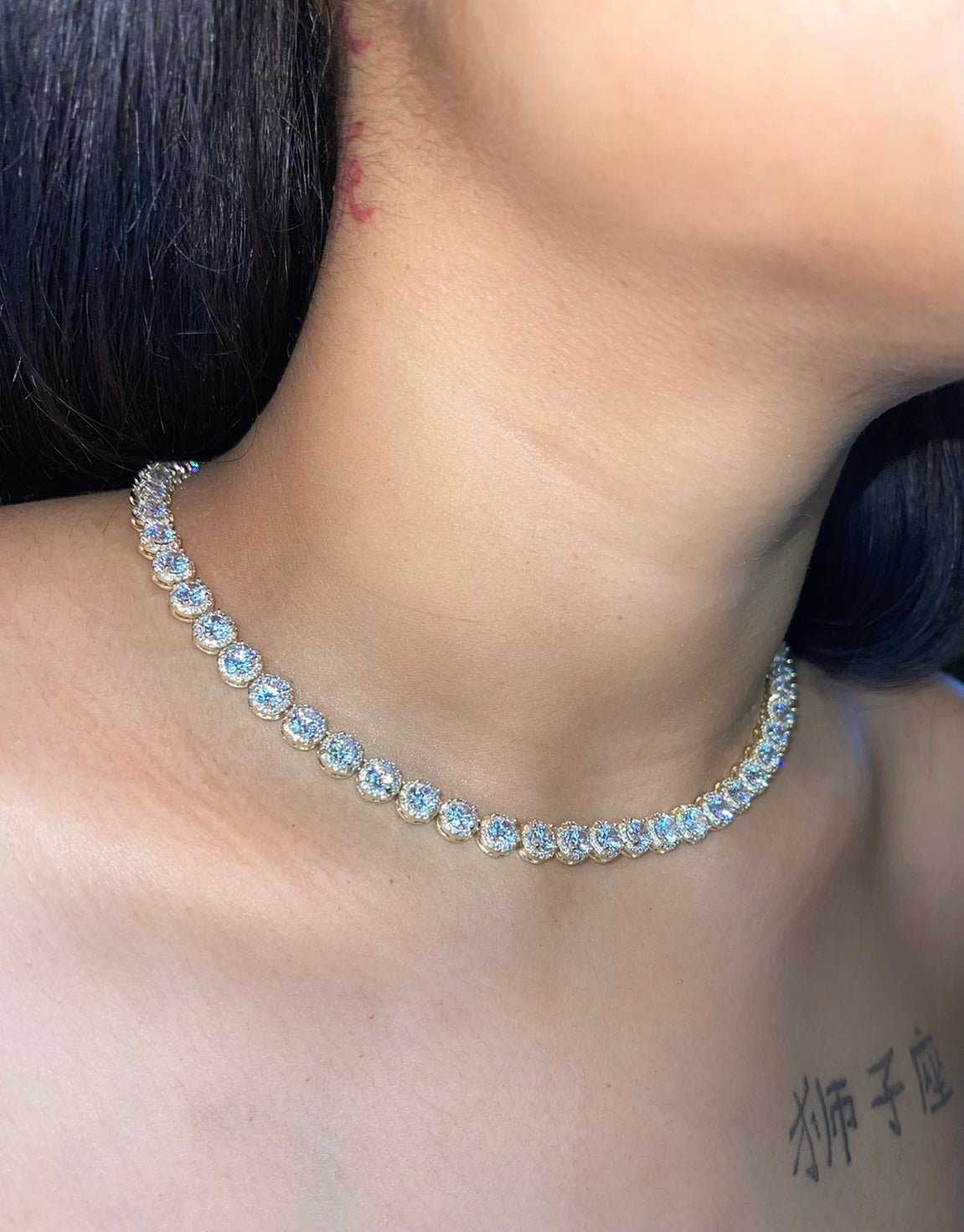 Princess Tennis Necklace – close-up detail