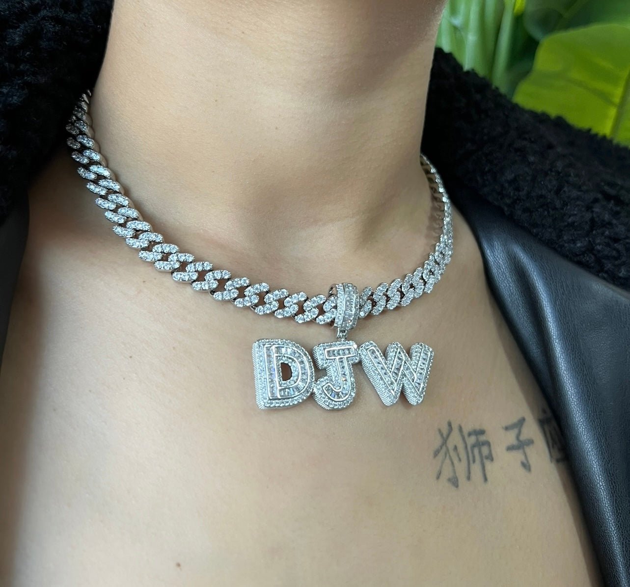 Custom Luxe Name 2.0 necklace with elegant bail and AAAA cubic zirconia letters — CharmBox custom name necklace