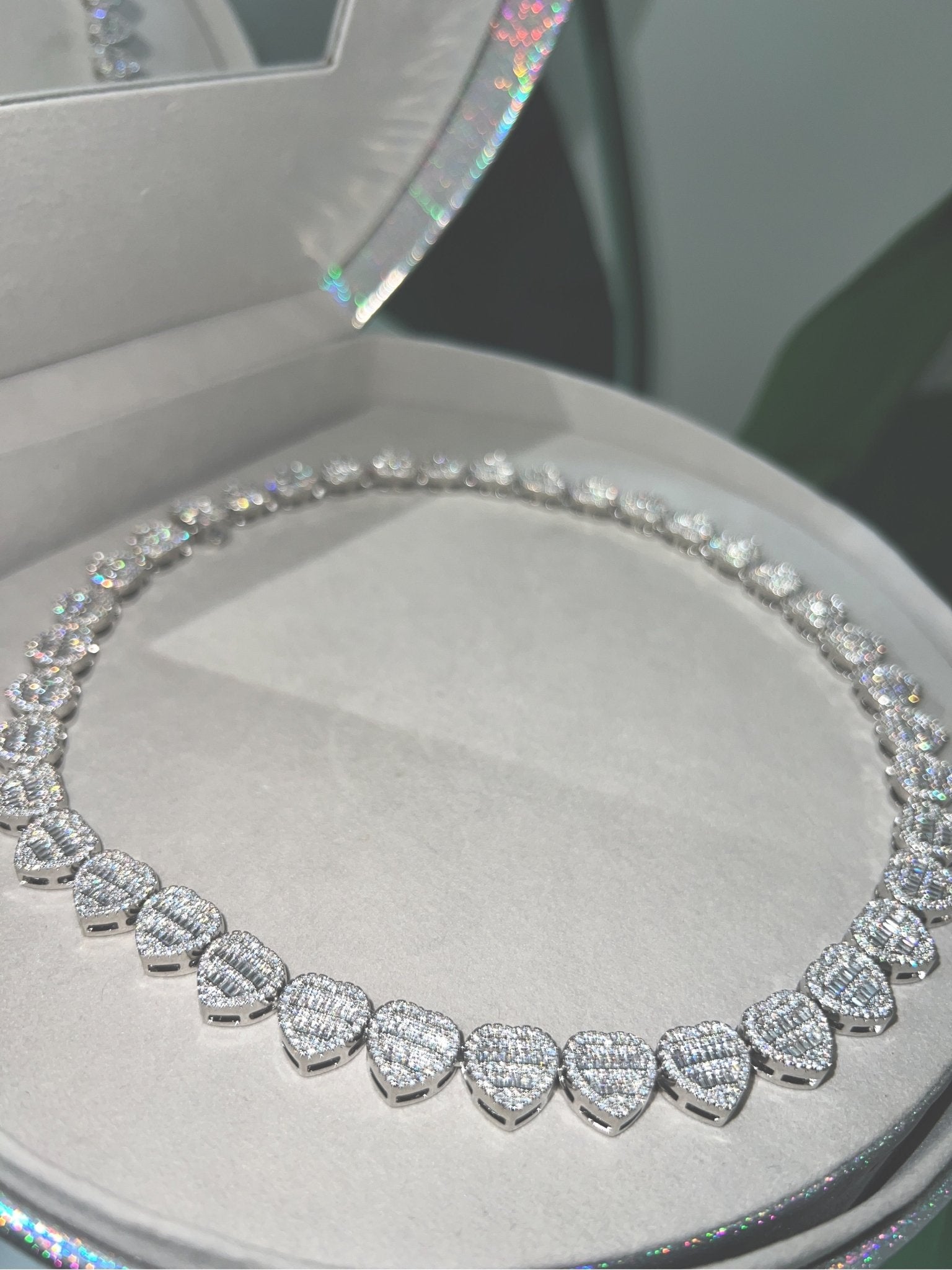 Crushed Heart Necklace – styled view
