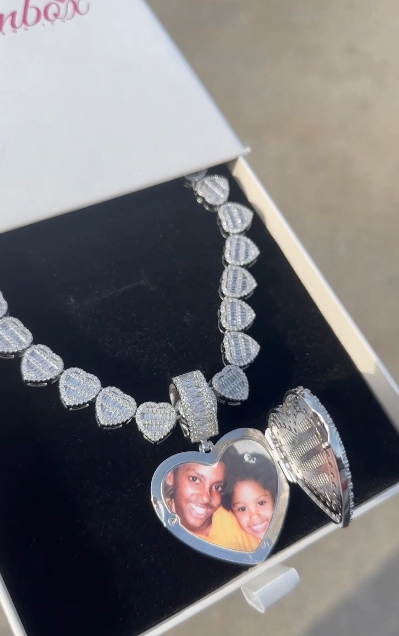 Custom Heart Locket – alternate angle
