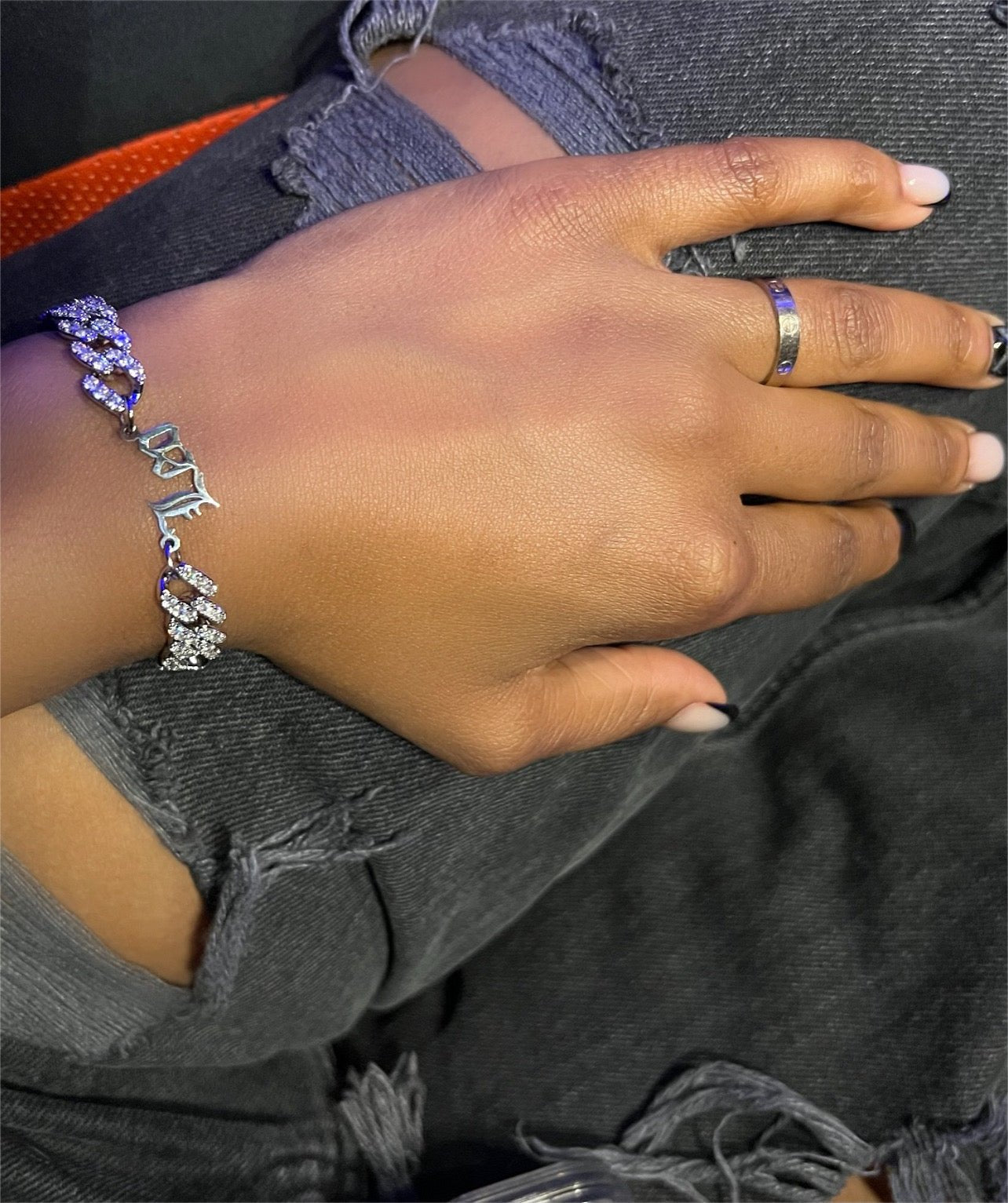 Zodiac Cuban Bracelet/Anklet – alternate angle