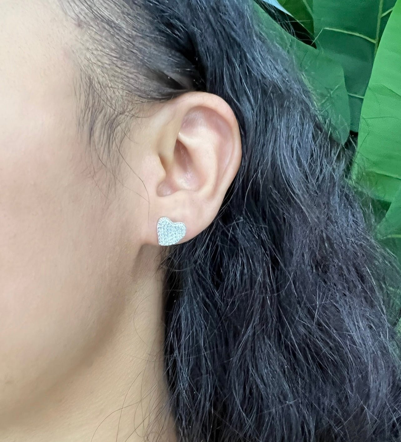 Wavy Heart Earrings – alternate angle