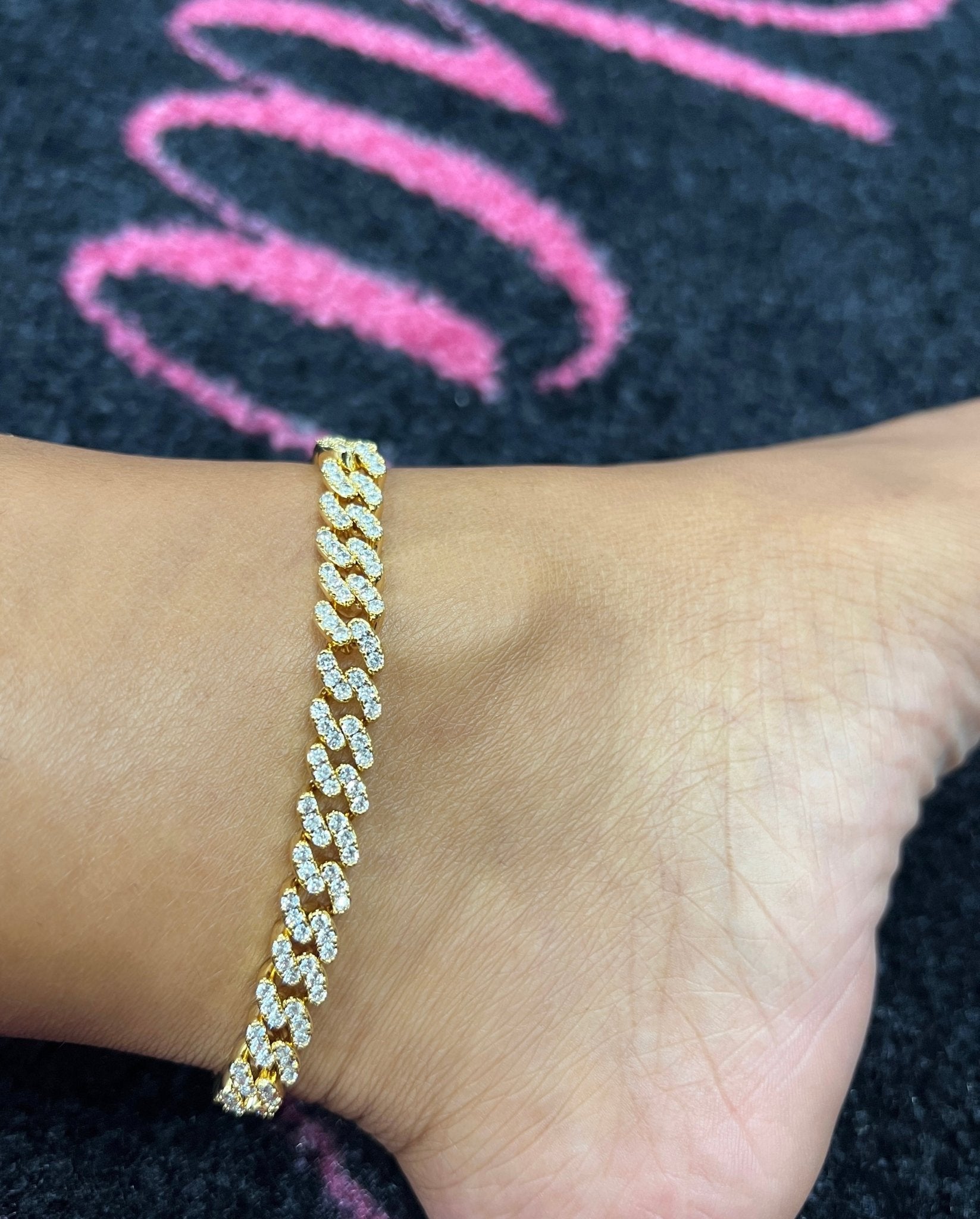 Mini Cuban Anklet 9mm – alternate angle