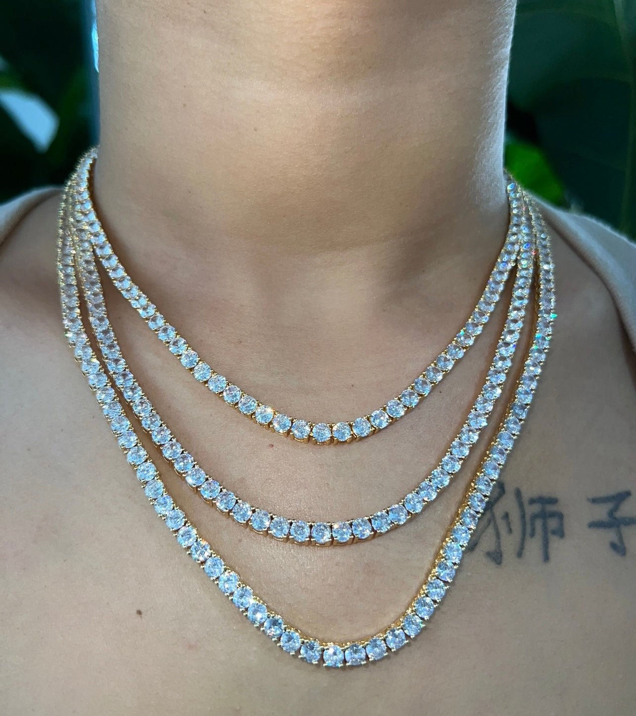 Tennis Necklace – close-up detail