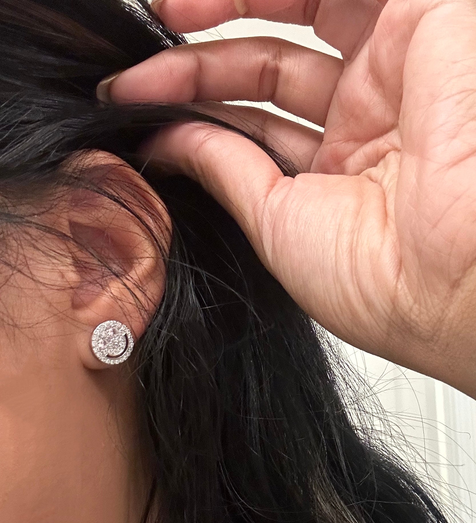 Smiley Face Earrings – alternate angle
