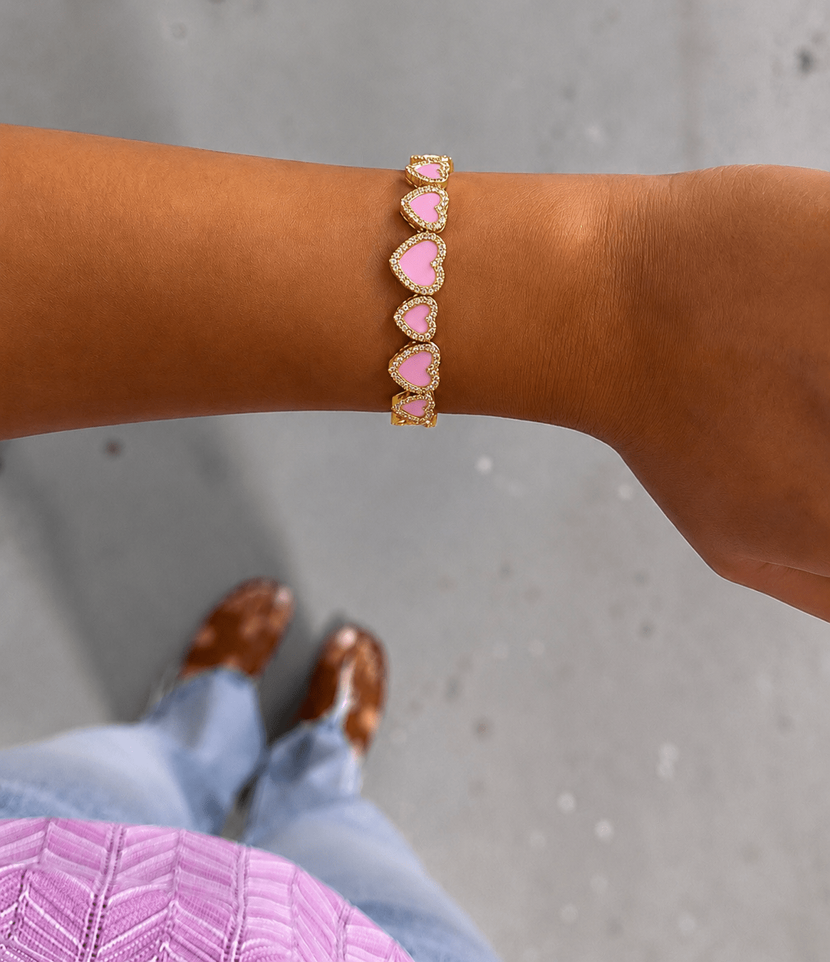 Pink Hearts Bracelet