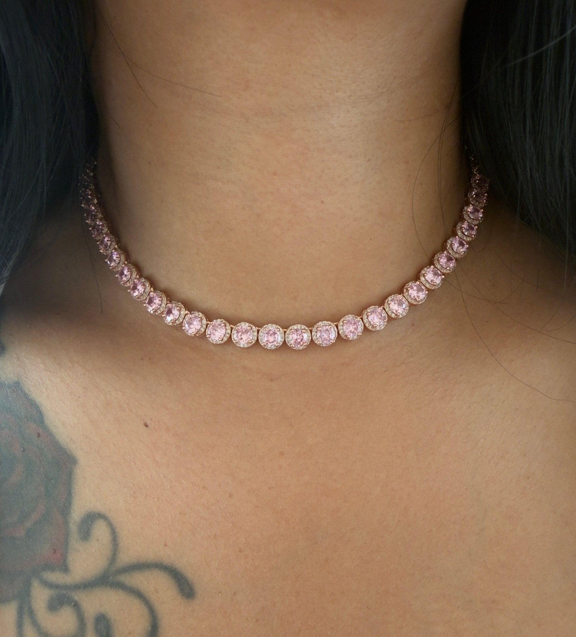 Princess Tennis Necklace – styled view