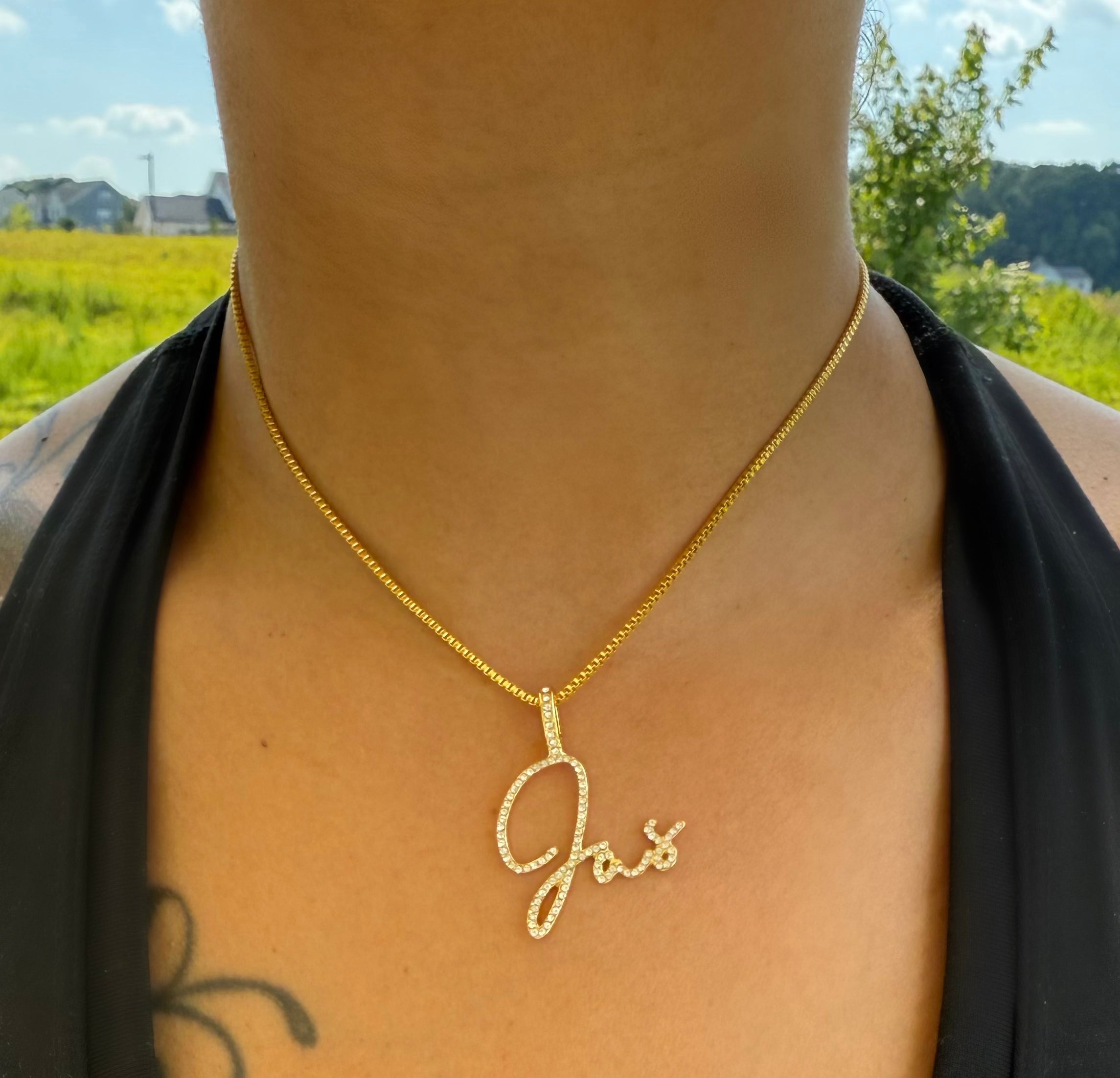 Everyday Custom Necklace – alternate angle