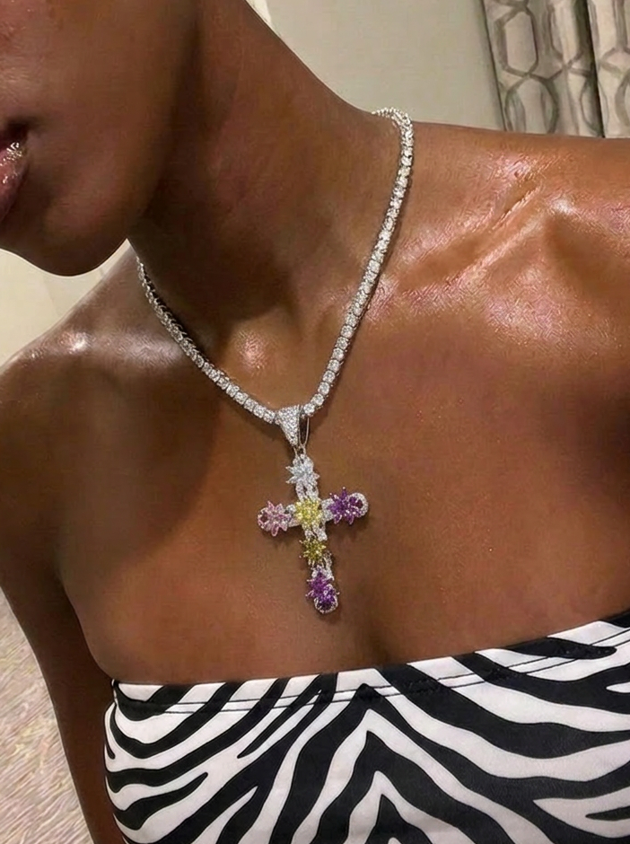 Flower Cross Pendant