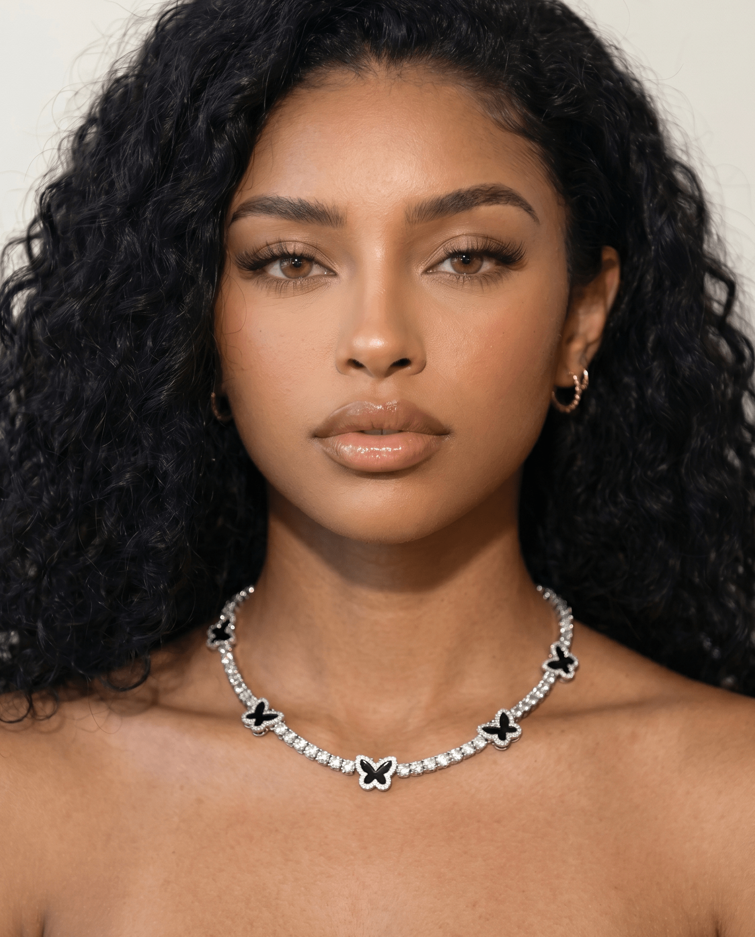 Black Butterfly Tennis Necklace
