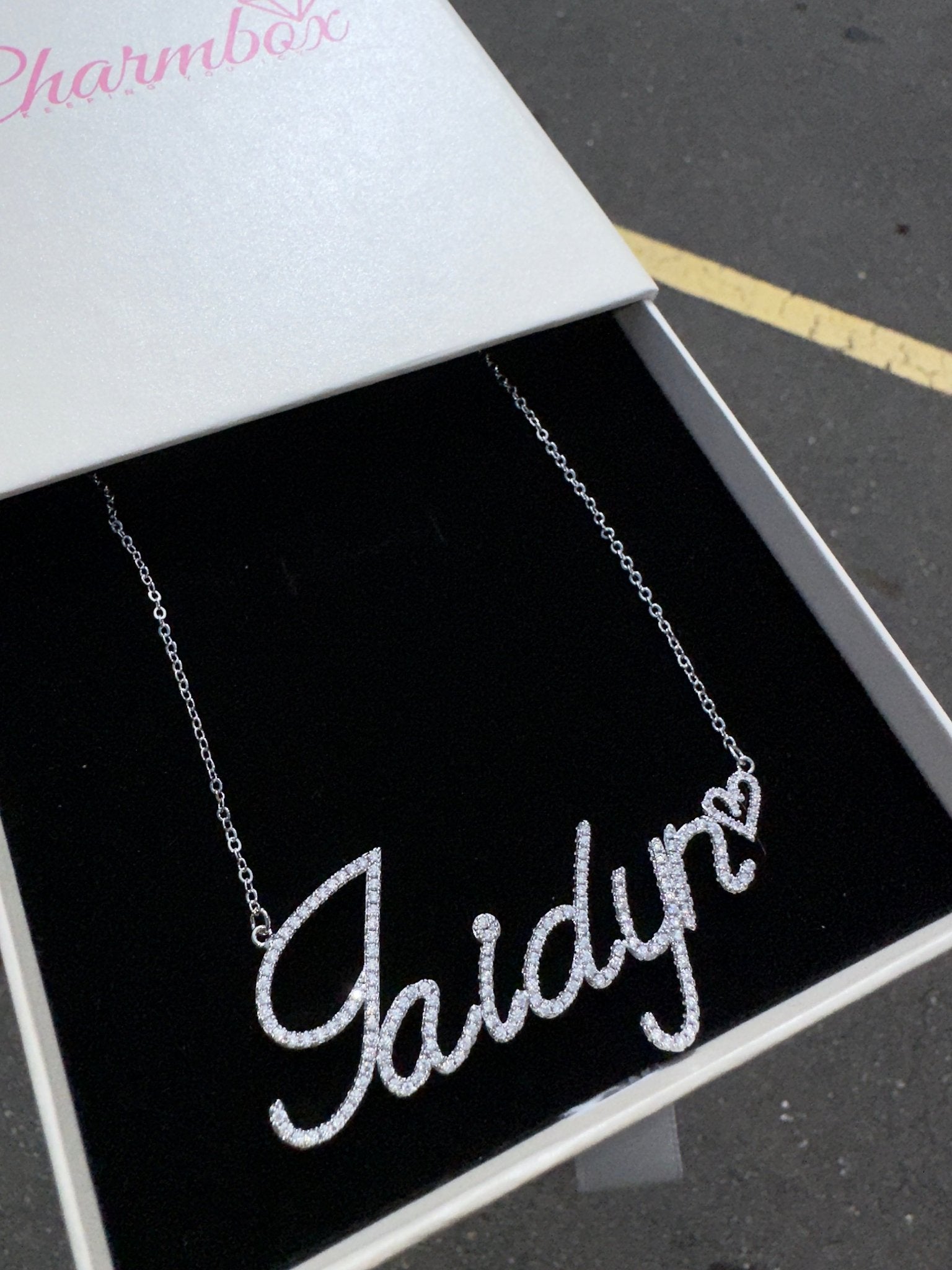 Fancy Cursive Custom Name – close-up detail