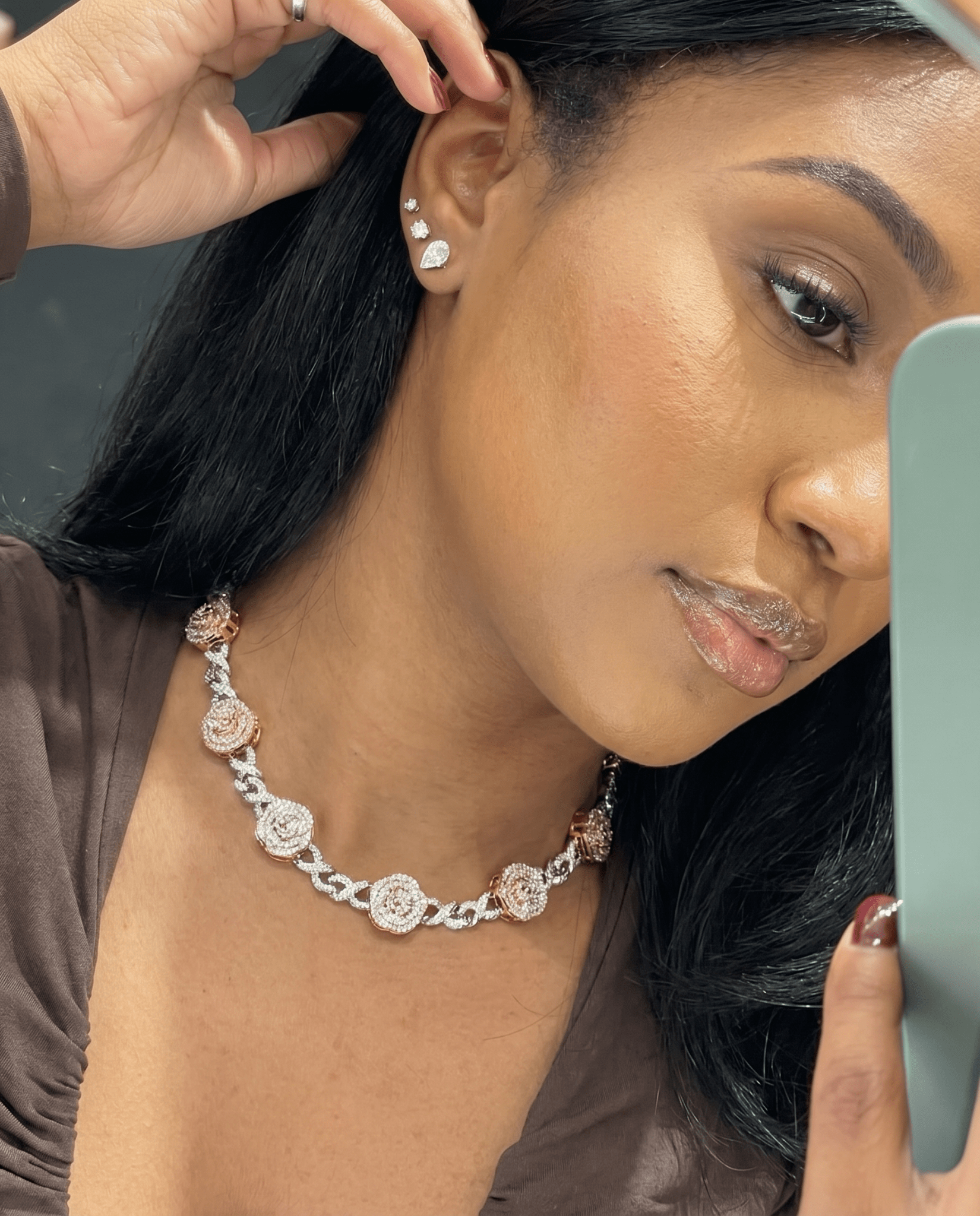 Rose Infinity Necklace