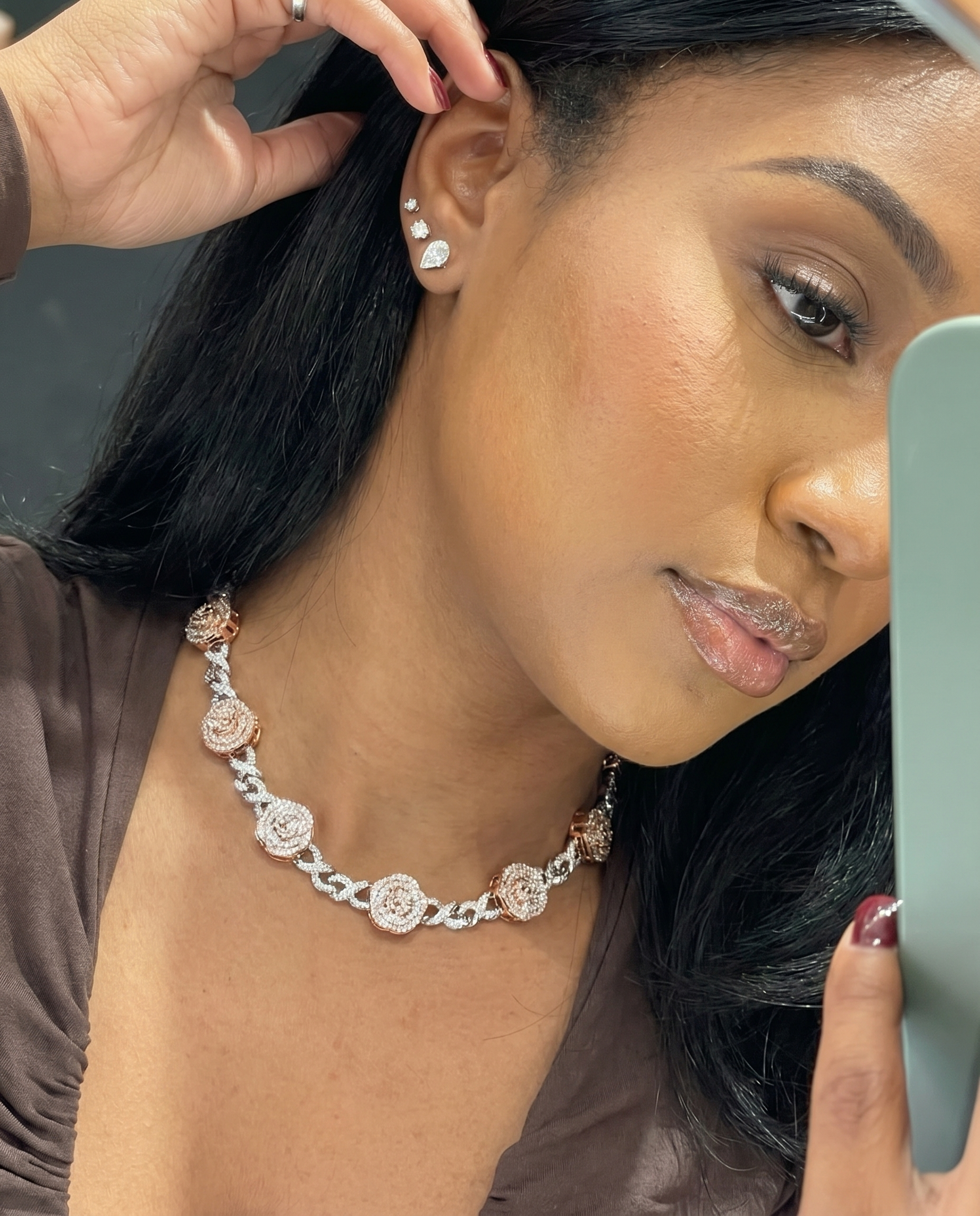Rose Infinity Necklace