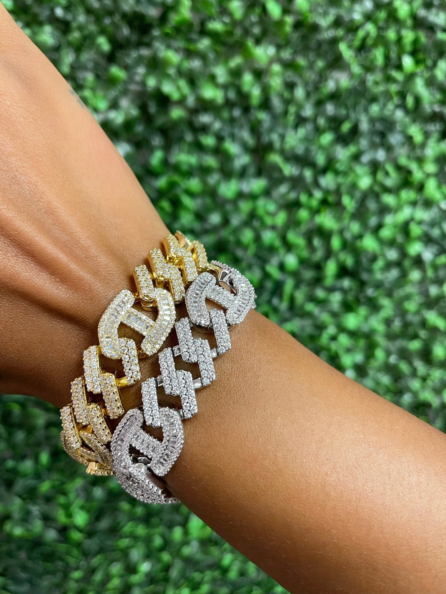 Diamante Bracelet — iced cubic zirconia bracelet in silver or gold — CharmBox iced bracelet