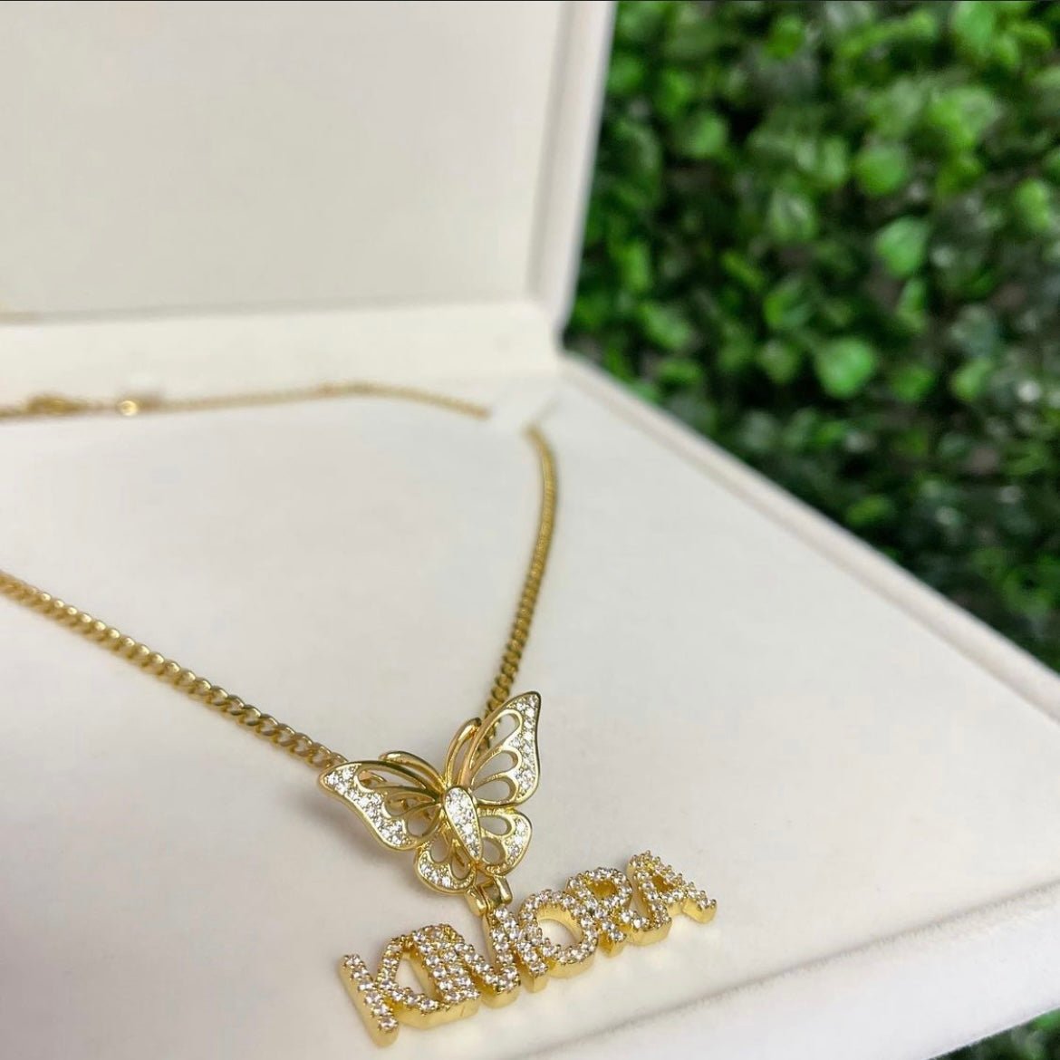 Dainty Custom Butterfly – alternate angle