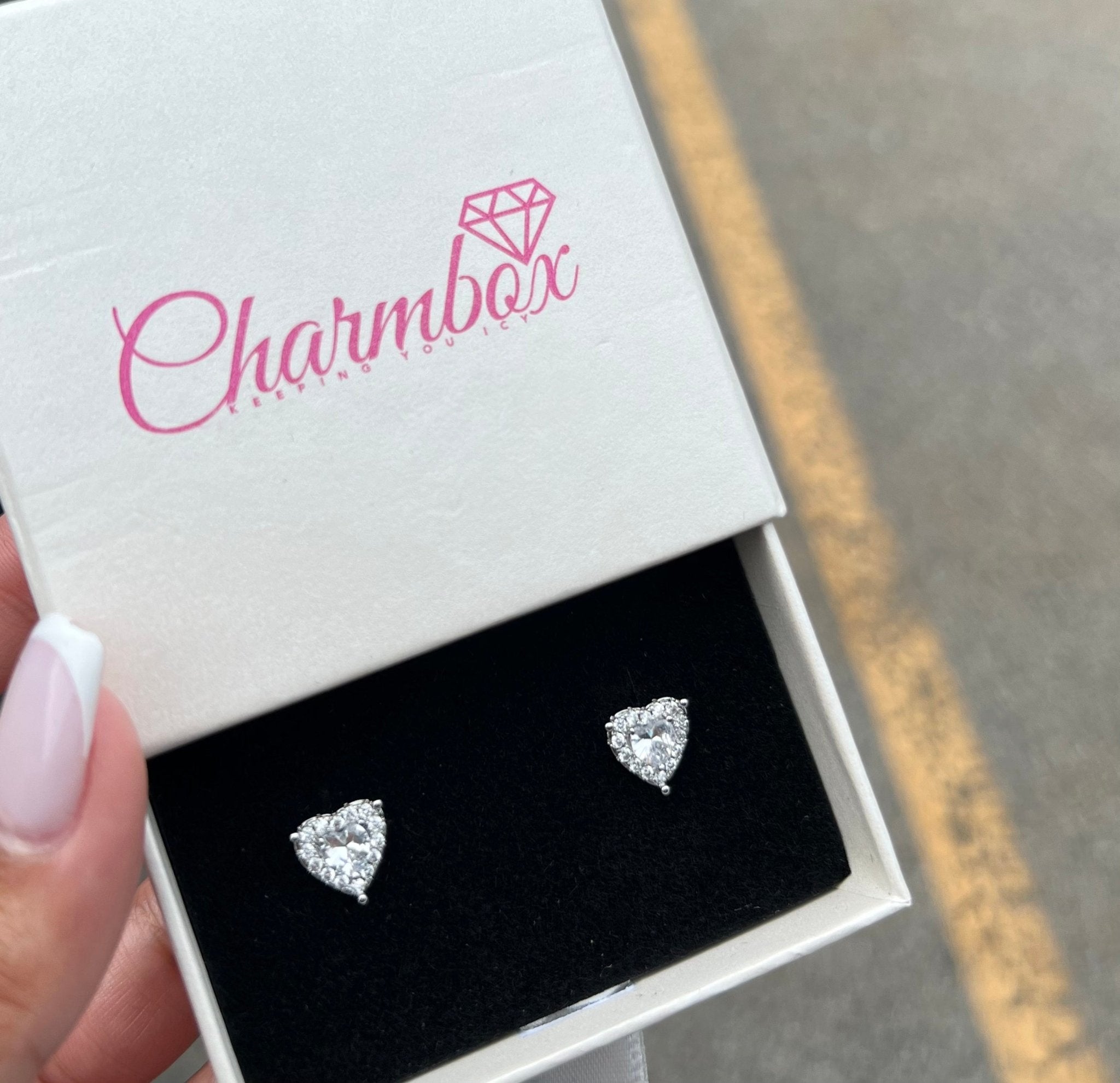 Heart Stud Earrings – alternate angle