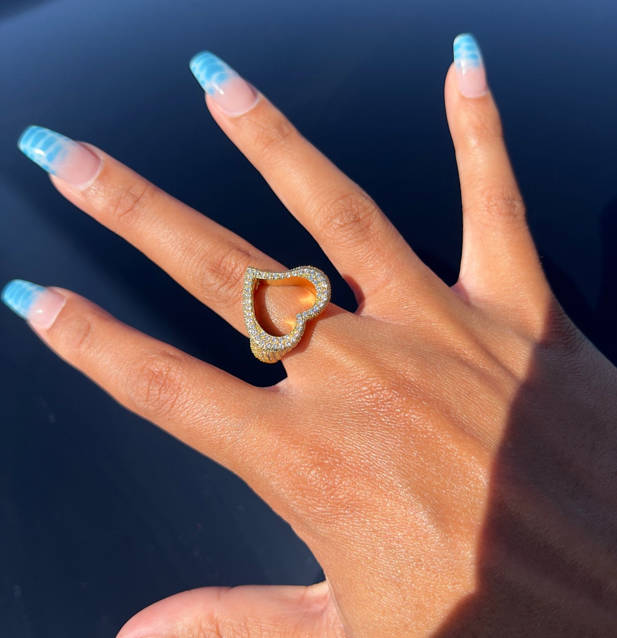 Open Heart Ring – styled view