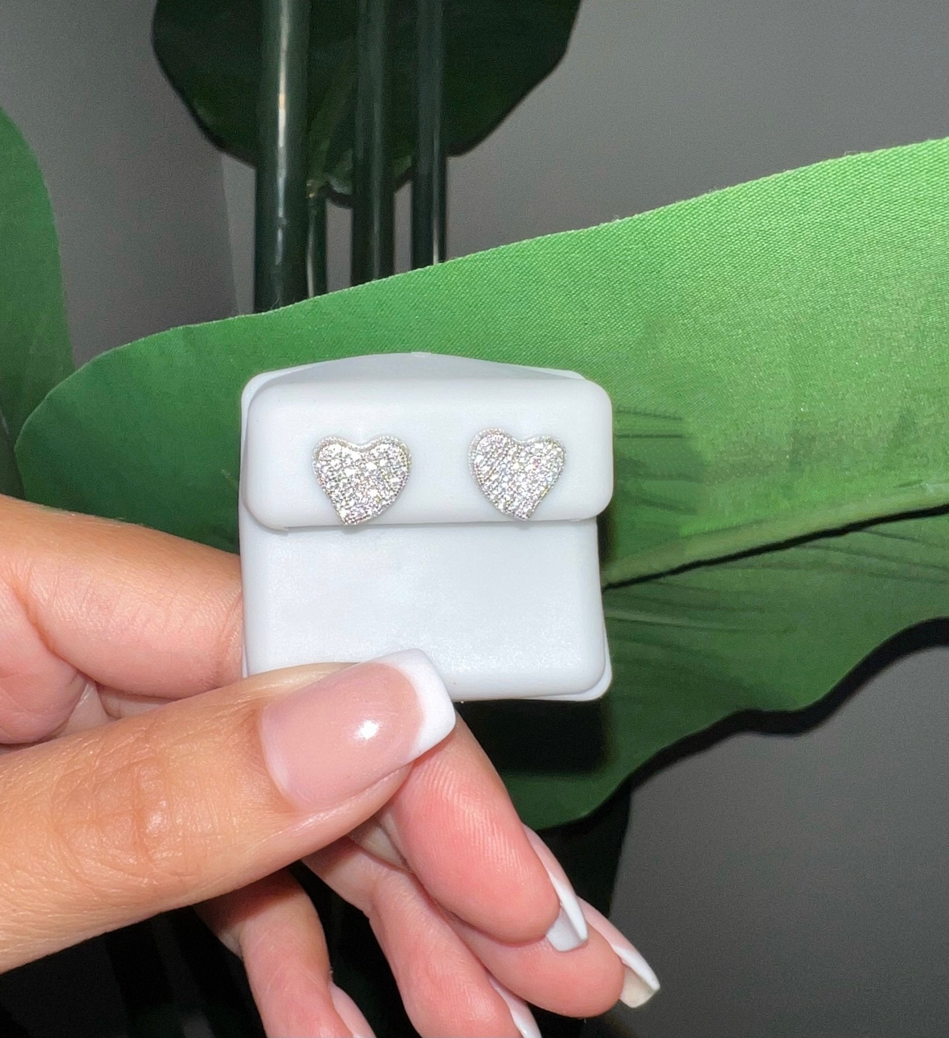 Wavy Heart Earrings — fluid wavy heart studs in 18K gold or silver — CharmBox wavy heart earrings