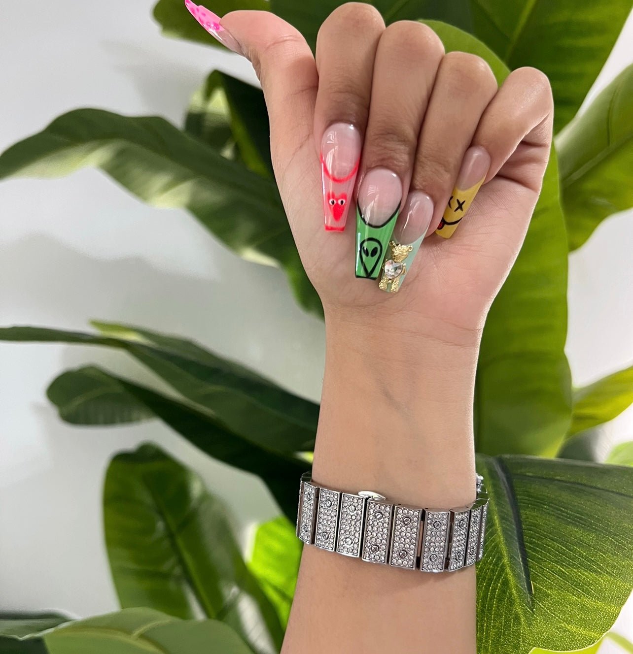 Iced Out Square Face Watch – alternate angle